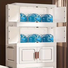 Versatile 5 Tier Storage Bins with Wheels - Durable Plastic Material - Stackable Storage Bins for Organizing Clothes, Toys, and Other Items