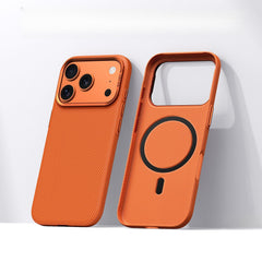 Phone Case: New Magnetic Ultra-thin Kevlar Phone Case Compatible with iPhone 17 Pro Max Fine Grid Pattern Anti-drop Lens Protection Protective Cover