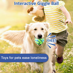 Engaging Giggle Ball Designed for Both Dogs And Cats - A Pet Puzzle Toy That Produces Distinctive Giggling Noises - Sturdy Chew Toy to Alleviate Boredom - Made from Safe Vinyl - Measures 12.95 cm, Without Battery