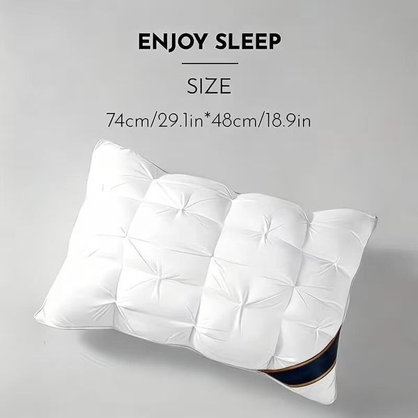 4PCS 5-Star Hotel Quality Pillows Premium Non-Collapsible Pillow Core Soft Breathable Machine Washable All-Season for Home Bedroom Daily Rest Improved Sleep Quality