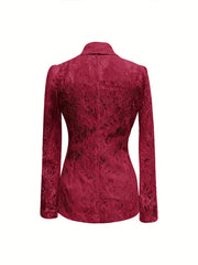 Elegant Semi-Sheer Spring And Summer Blazer with Lining for Women
