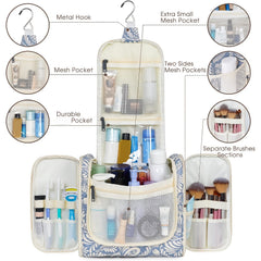 Hanging Toiletry Bag for Women Travel Makeup Bag Organizer Toiletries Bag for Cosmetics Essentials Accessories Best Toiletry Bag for International Travel Large Capacity Makeup Organizer Bag, Christmas Gift