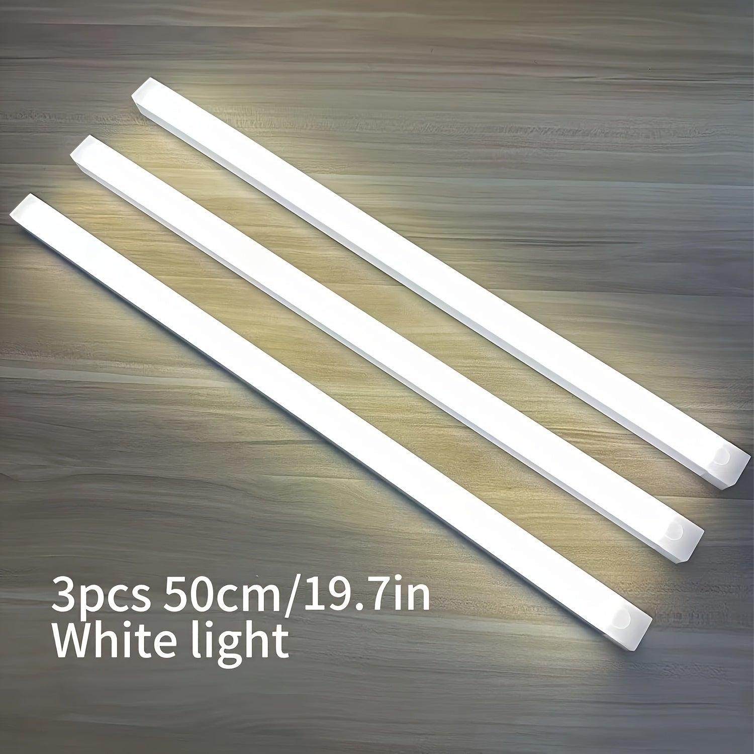 3pcs Warm/White Light 20cm/30cm/50cm Motion Sensor LED Induction Light USB Charging, Magnetic Non Perforated Long Night Light, Suitable for Home and Office Use, Back to School Gift