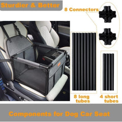 Pet Dog Car Seat, Pet Carrying Basket Suitable for Small Dogs And Cats, Foldable Pet Travel Car Seat Box