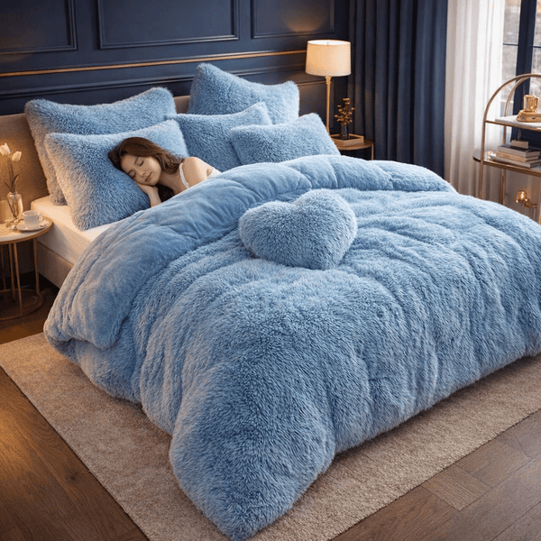 Super Plush Shaggy Fur Duvet Cover Set 3pcs | Ultra Soft Luxury Bedding for Winter | Warm, Cozy & Hotel-Grade Comfort | Premium Faux Fur Bed Set for Deep Sleep & Stylish Bedrooms