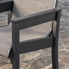 Sunvilla Fairchild 7 Piece Sling Dining Patio Set + Cover