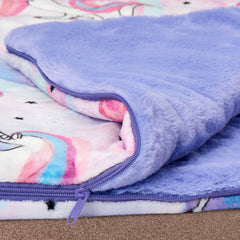 Northwest Cloud Touch Faux Fur Slumber Bag 137 X 142 Cm, Unicorn