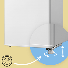 COMFEE' 60 Litre Freestanding Under Counter Freezer with 4-Star Freezer Drawer - Reversible Door & Precision Thermostat Control - Ideal Compact Storage for Small Kitchens (Energy E, White)