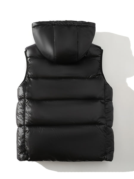 Middle Eastern Black Golden Vest for Couples, Unisex Hooded