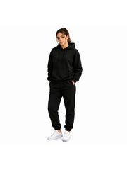 Women'S Outfit Two-Piece Set Featuring a Hooded Long-Sleeve Sweatshirt And Long Pants Solid Colour Knit Fabric Tracksuit, Regular Fit, Perfect Gift for Women, Daily & Outdoor Wear Large Pockets Matching For All Seasons S-XL