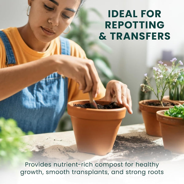 10L Peat Free Multi Purpose Compost Soil for Indoor Plants, Houseplant Potting Mix for Repotting, Herbs & Flowers, Nutrient Enriched All Purpose Plant Soil for Pots & Planters