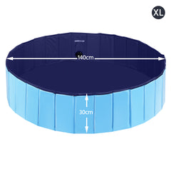 Costoffs Pet Pool Foldable Dog Swimming Pool, Pet Pool Portable Bathing Swimming Tub for Garden/Beach/Yard/Home, L/XL/XXL/XXXL, Blue/Grey/Black/Ocean Blue