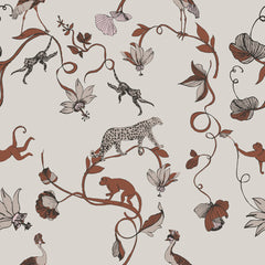 Tropical Duvet Cover Set Warm Sienna