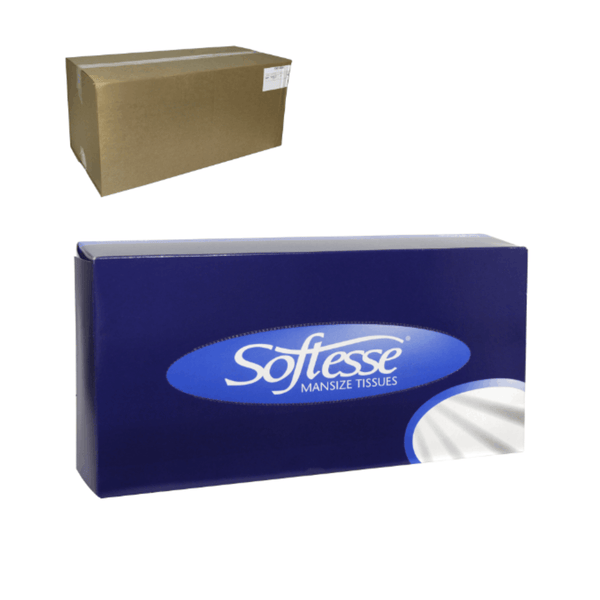 Softesse Mansize 2 Ply Facial Tissue Boxes Soft Absorbent Paper Tissue Household