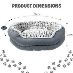 Dog Bed - Washable Rectangle Dog Beds, Anti-Anxiety, Soft Plush Non-Slip Bottom Pet Bed Mattress Mat Machine Washable