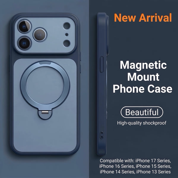 Phone Case: Luxury Magnetic Shock-resistant Phone Case for The iPhone 17 Pro Max, Featuring A Stand and Glass Lens Protection