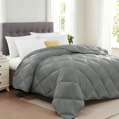 TOG 4.5 | 10.5 | 15 - Ultra Soft Diamond Grid Quilted Comforter - Breathable, Warm for All Seasons | Hotel-Style Design | Multiple Sizes Available (Single, Double, King, Super King) Vacuum Packaging