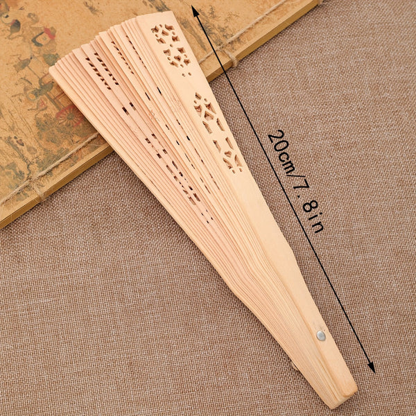 3pcs Sunflower Sandalwood Fans Hand Held Folding Fans Wooden Openwork Personal Handheld Folding Fans for Shower Wedding Party Favors