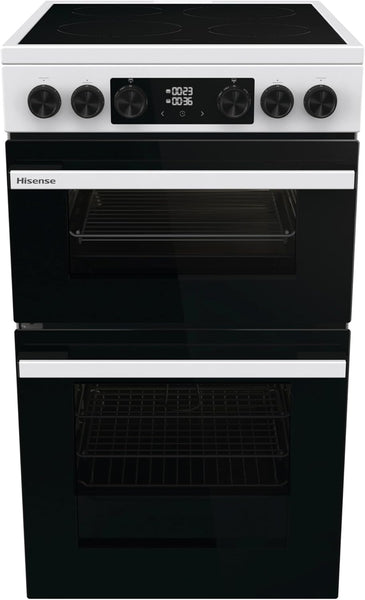 Hisense HDE3211BBUK 60Cm Electric Cooker with Ceramic Hob-Black , a Rated Double Oven