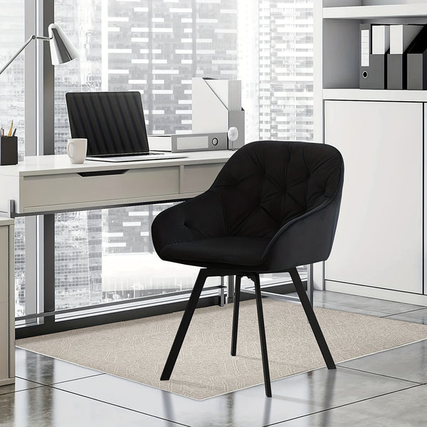 Set Of 2/Set Of 4 Swivel Dining Chairs | Upholstered with Velvet, Arms, Backrest, Metal Legs, Carbon Steel Frame, Memory Foam Filling, Grey, Contemporary Style, Rotatable, No Wheels