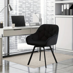 Set Of 2/Set Of 4 Swivel Dining Chairs | Upholstered with Velvet, Arms, Backrest, Metal Legs, Carbon Steel Frame, Memory Foam Filling, Grey, Contemporary Style, Rotatable, No Wheels