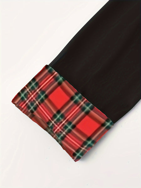 Targeted Development of Fashionable, Elegant, Easy Stand-Up Collar Red Plaid Print Long-Sleeved Suit Jacket