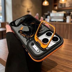 Phone Case - Rearing Horse Graphic Hybrid Magnetic Metal Kickstand Case Compatible with Magsafe for Iphone 12-17