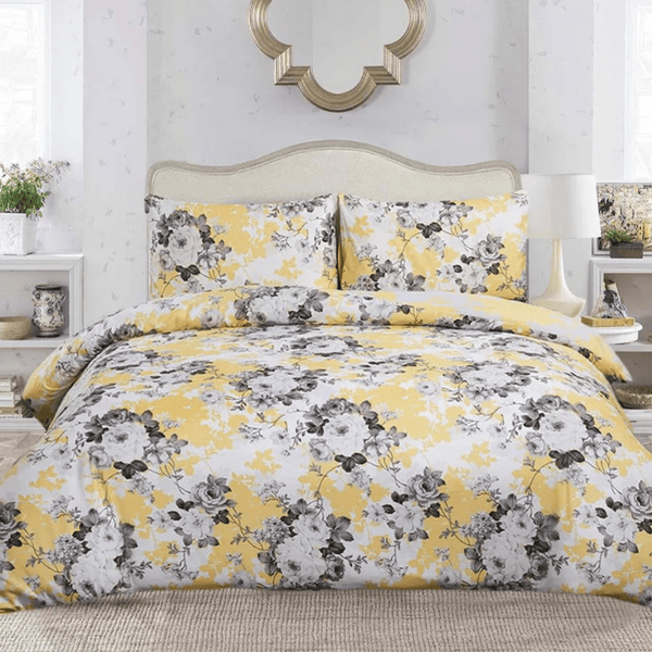 Premium Microfiber Printed Duvet Quilt Cover Set – Floral Patchwork Bedding, Single to Super King