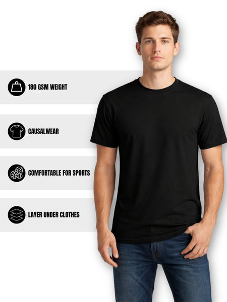 5 / 10 Pack Men'S Cotton T-Shirts – Super Soft Breathable Stretch Tees – Durable Comfort Fit Casual, Work or Sports Men'S Tops Multipack – Local UK Shipping