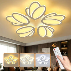 LED Ceiling Lighting and Remote Control, LED Ceiling Light, Dimmable Ceiling Light, Living Room Fan, Suitable for Bedroom Dining Room Office