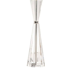 Risha Crystal Table Lamp with Ivory Faux Silk Shade