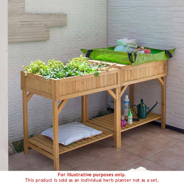 Vegtrug Cedar Wood 80Cm 8 Pocket Herb Garden Planter