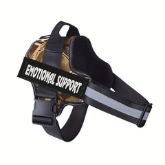 Basic Dog Harness for Emotional Support Dogs Non-Tension Reflective Adjustable Non-Choking Pet Vest Straps with Handles for Easy Walking And Training for Small Medium And Large Dogs