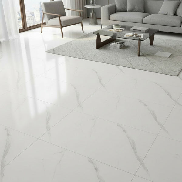 10/20/30/40 Pack Luxury Marble Effect Self-adhesive Floor Tiles 60x30cm, 2mm Thicken Vinyl Flooring Tiles Wall Stickers, Removable PVC Wall Decals, Suitable for Living Room, Bedroom, Kitchen Backsplashes, Bathroom, Office, Background Walls, Easy To Instal