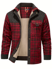 US Size Men'S Casual High-Quality Fall/Winter Plaid Jacket