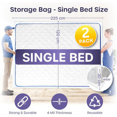 Heavy Duty Mattress Bag for Moving and Storage - Reusable Waterproof Mattress Cover for Moving, Storage and Protect Beds from Stains, Dust, and Pest Damage