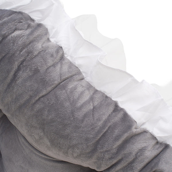Large Ultra-Soft Comfortable Plush Backrest Pillow, Princess Style Reading Cushion, Neck and Back Support, Luxurious Fashionable Home Style Multifunctional Lace Ruffled Headboard Cushions, Suitable for Bedroom, Living Room, Dorm, Sofa Home Decor, Machine