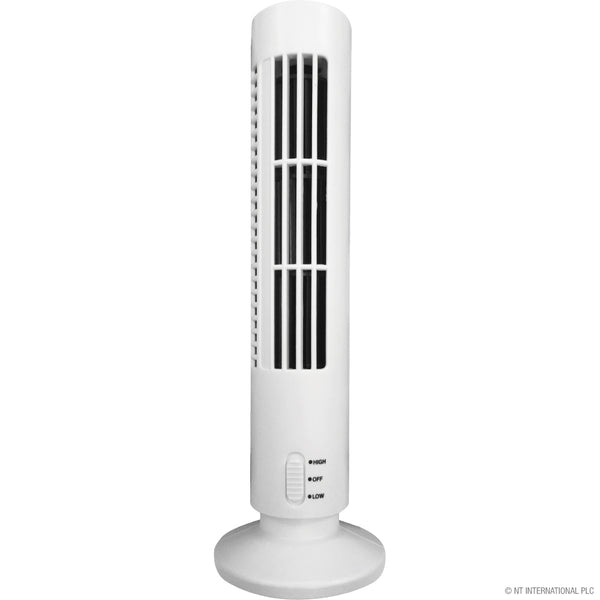 Mini USB Tower Desk Fan Portable Quiet Cooling Air Fan 2 Speed Desktop Cooler for Office, Room, Home Bedroom Travel UK, Summer Fan