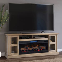 Tresanti Nottingham Media Mantel with Classicflame Coolglow 2-In-1 Electric Fireplace & Fan