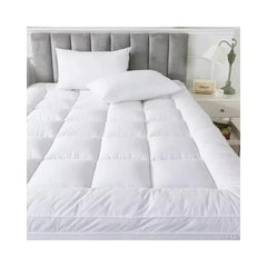Luxury Mattress Topper Extra Thick 4-Inches / 10cm Deep | Fitted Bed MattressesToppers with Soft Fiber | Single Double King Super King Small Double Sizes Bedding Size