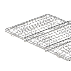 1pc Heavy-Duty Metal Barbecue Mesh Clip | Commercial Barbecue Grill, Square Burger Clip, 32cm Handle, Suitable for Courtyard Gatherings and Barbecues, 33.5 X 20cm