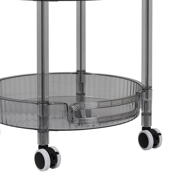 1pc 3-layer Slim Rolling Storage Cart with 4-Wheel Mobility, Practic Plastic Kitchen Storage Trolley with Handle and Hook, Multifuctional Shelving Unit Storage Rack Oganizer for Snack, Book, Sundries in Bathroom, Bedroom, Kitchen & Home Organization
