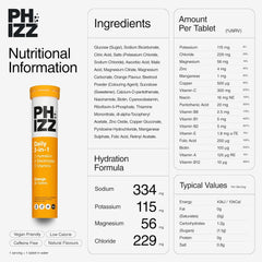 Phizz Electrolytes, Multivitamin & Hydration Tablets - 20 Effervescent Rehydration Electrolyte Tablets - 18 Vitamins & Minerals, Vitamin C, Vegan, Vegetarian & Low Calorie (Orange, 20 Count)
