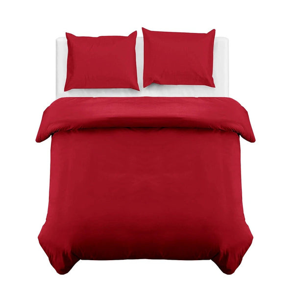 4B Classic Plain Minimal Design Duvet Cover Set – Single Double King Super King Bedding for Home and Guest Rooms
