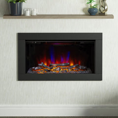 Flare Avella Wall Mounted Inset Electric Fire in Black, 2Kw