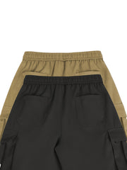 2pcs Men'S Cargo Shorts, Drawstring Waist Multi-Pocket Men'S Shorts