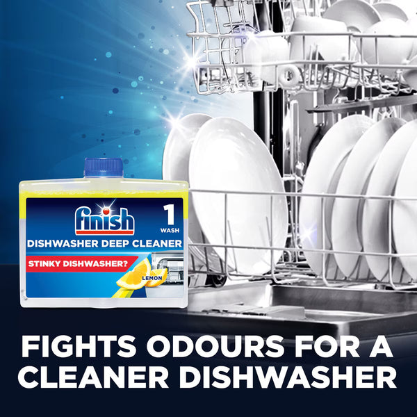 Finish Lemon Sparkle Dishwasher Cleaner, 4 X 250Ml
