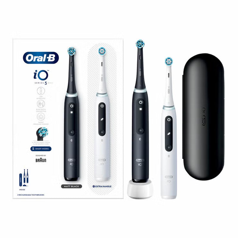 Oral-B Io Series 5 Electric Toothbrush in Matt Black & Quite White