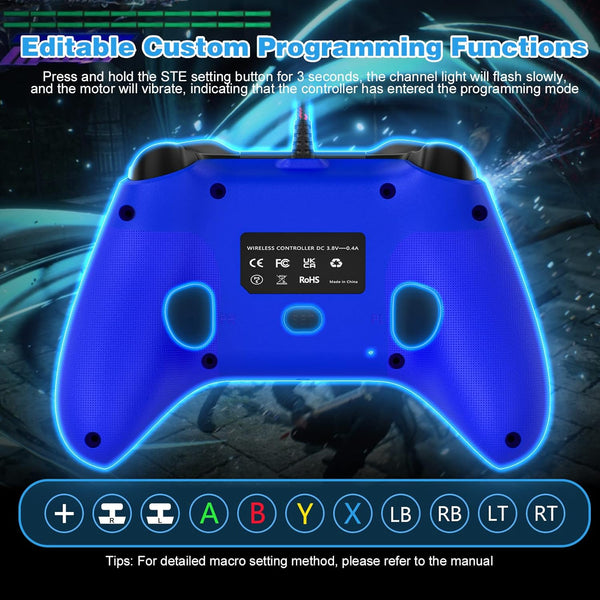 FOIRCEADAL 2 Pack Wird Controller for Pc/Xbox-One/X/S [Need Windows Upgrade Built Adaptive Gaming Turbo/Vibration/Gyro/Wake-Up Function 3.5 Mm Audio