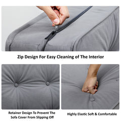 Folding Sofa Bed Adjustable Lazy Tatami Sofa Convertible Floor Couch 5 Levels Adjustable Backrest Lounge Chaise for Living Room Bedroom Guest Room